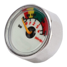 Air & Oxygen Tank Pressure Gauge Waterproof Stainless Steel M10