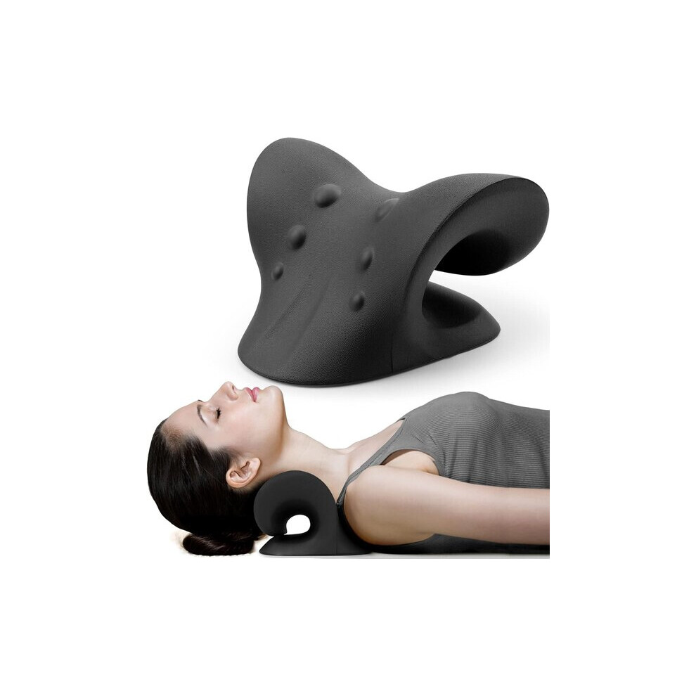 Cervical Stretch Pillow for Neck Pain Relief in 10 Minutes, Home Use Support for Stiff Neck Posture Correction