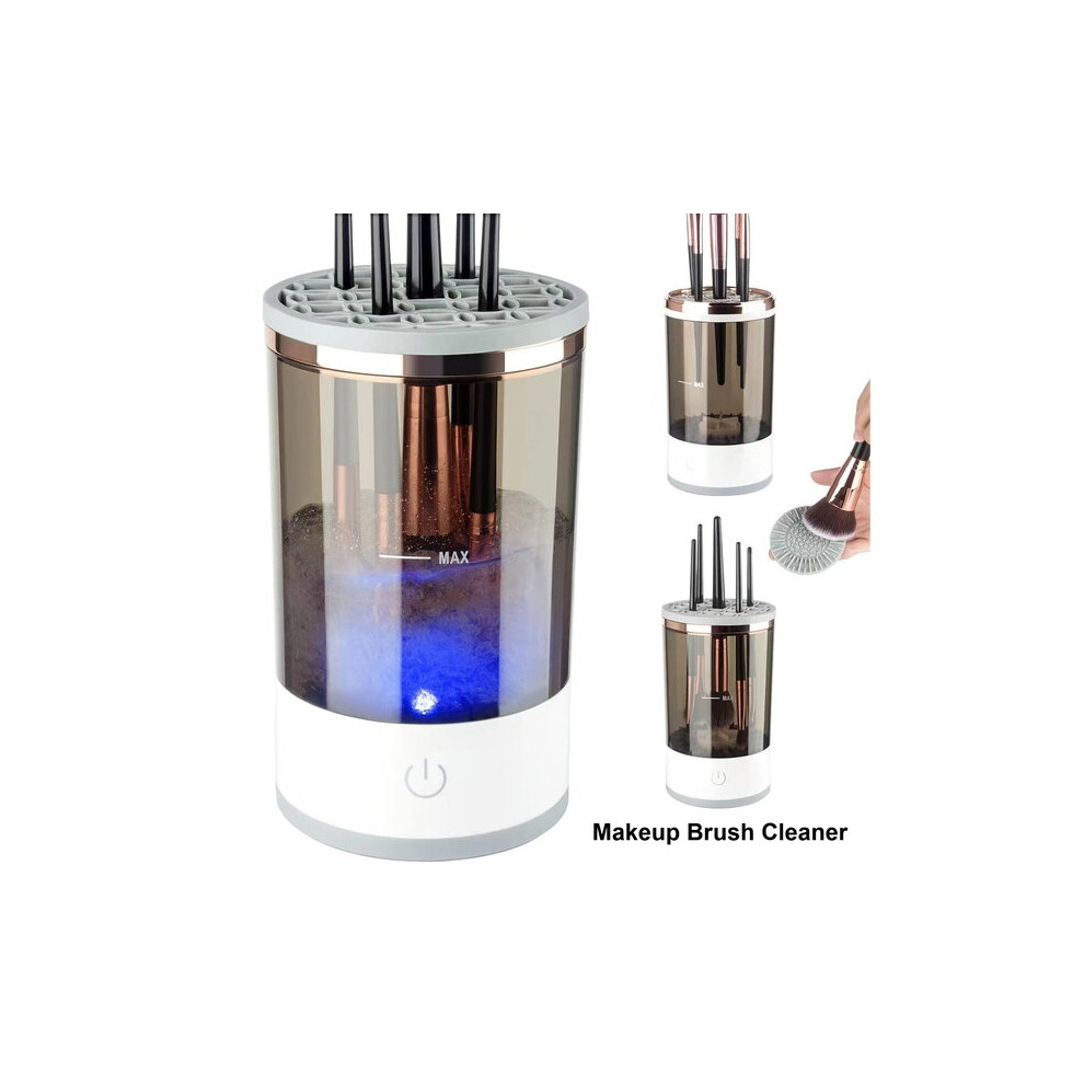 Makeup Brush Cleaner Electric for Efficient Cleaning, 7000RPM Motor, 3-4 Brush Capacity, USB Rechargeable, ABS+PC+TPE Material