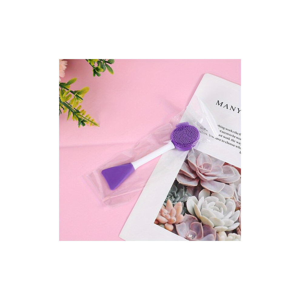Dual-Sided Silicone Cleansing Brush Mask Applicator for Face and Nose, Manual Deep Pore Cleanser