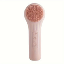Rechargeable Facial Cleansing Brush for All Skin Types with Constant Temperature Heating Massage Function for Deep Pore Cleansing