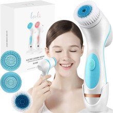 Brosse nettoyante visage avec 3 tĂŞtes de rechange pour tous types de peau, rechargeable par USB