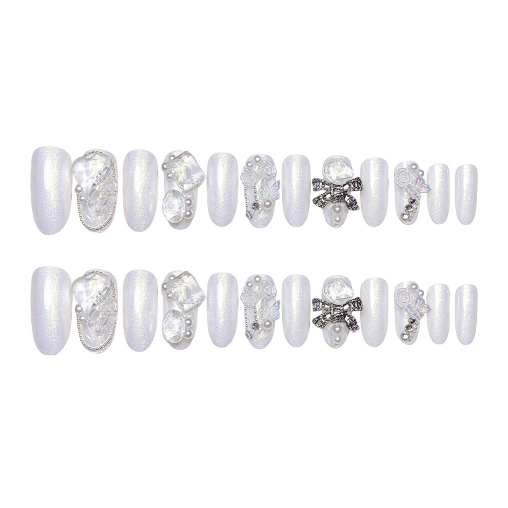 Dachuang Beauty Flash Rhinestone Press On Nails - Reusable & Long Lasting