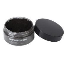 Poudre de maquillage en cendre noire carbonisée de 50 g pour art corporel et Halloween