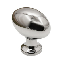 (Bright Light) Metal Drawer Pull Handle Single Hole Pigeon Egg Shape Gold Cabinet Wardrobe Cupboard Door Knob Hardware Fitting