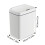 (White single mode (battery model)) Auto Bathroom Trash Can w/ Lid, Large Capacity 2