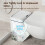 (White single mode (battery model)) Auto Bathroom Trash Can w/ Lid, Large Capacity 5