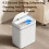 (White single mode (battery model)) Auto Bathroom Trash Can w/ Lid, Large Capacity 10