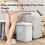(White single mode (battery model)) Auto Bathroom Trash Can w/ Lid, Large Capacity 11