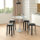 Set of 10 Plastic Stackable Round Stools Set 1