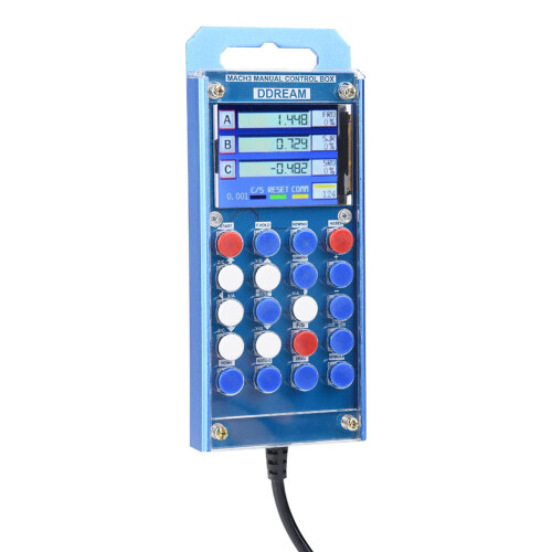 6 Axis Mach3 CNC Manual Control Box with LCD Display and Touch Buttons
