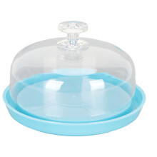 6 Slots Blue Plastic Watch Movement Dust Cover Tray with Transparent Lid