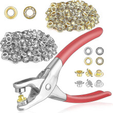 Grommet Eyelet Pliers Set, 401-Piece Metal Eyelets Kit with Tool, Lightweight Manual Pliers for Fabric Leather Canvas Craft