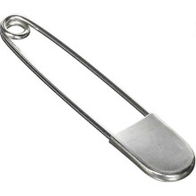 Safety Pins Heavy Duty 1.5 Inch Stainless Steel with Locking Clasp, Pack of 10 for Thick Fabric Household Use