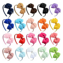 Tiaras de Cabelo com Laço para Meninas, 20 Unidades, Fitas Coloridas, Laços de Fita, Uso Diário e Festas