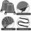 Drawstring Backpack 2 Pack, Grey Lightweight Foldable Sports Gym Bag, Large Capacity Water Resistant Polyester 2