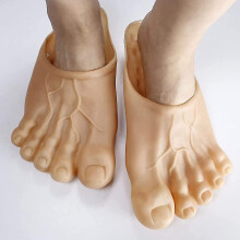 Rubberen slippers voor grote voeten, leuke huidkleurige voetbedekkingen, one size fits all, rekbaar kostuumaccessoire voor volwassenen en kinderen