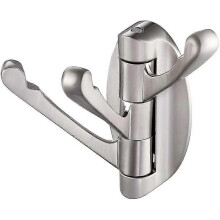 Rotating Zinc Alloy Wall Hook with Stainless Steel Bracket, Rustproof Foldable Coat Hook for Bathroom Kitchen Closet