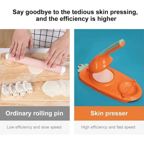 Dumpling Maker for Home Use, Plastic Manual Dumpling Machine with Press Mold, Easy Fill Seal Design 1