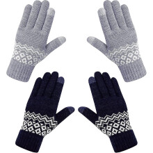 Women's Winter Gloves, Thermal Touchscreen Thickened Gloves, 2 Pairs Pack for Cold Weather Use