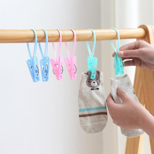 36 Durable Non-Slip Plastic Clothes Pegs with Windproof Rope, Anti-Rust, Random Colour 2
