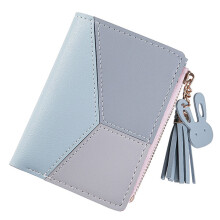 Women's Wallet Small PU Leather Card Holder Purse Organiser in Blue, Black, Pink | Slim Compact Size 12x9x1.5cm