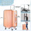 Capa de Proteção Transparente para Mala de Viagem 20 Polegadas Reutilizável em PVC com Fecho de Velcro 2
