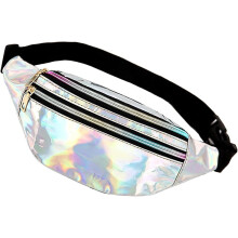 Children's Bum Bag for Girls, Sequin Glitter Waterproof PU, Adjustable Strap for Sports Travel