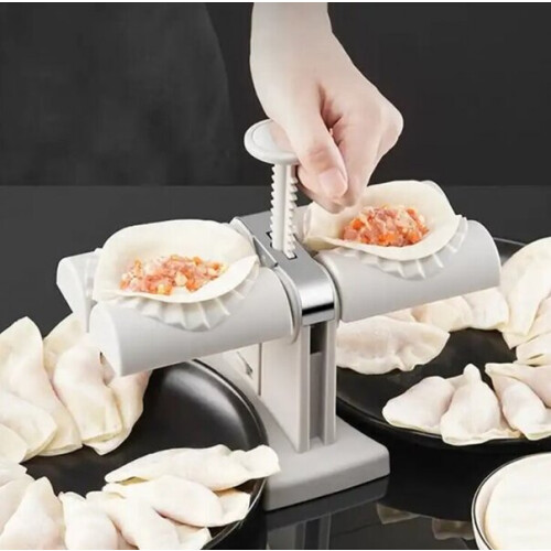 Dumpling Maker with Dual Molds for Quick Forming, ABS Plastic, Easy Clean Non-Slip Base 1