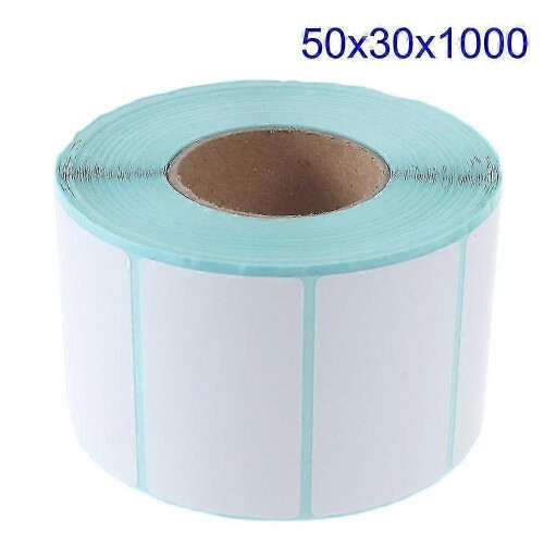 Θερμικές αυτοκόλλητες ετικέτες 50mm x 30mm, 1000 τεμ. ανά ρολό για εμπορικά καταστήματα 2