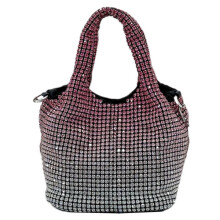 Bolso de noche adornado con brillantes pedrería, conjunto de 3 piezas para bodas, fiestas y eventos formales.