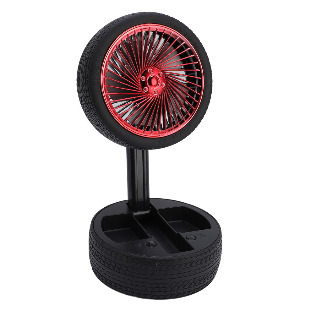 Light Mini Tire Fan 3 Speed Rechargeable Night Desktop Cooler Foldable