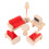 Buche 6-teiliges Miniatur-Set: Sofa 9x4,2x4,5 cm 15