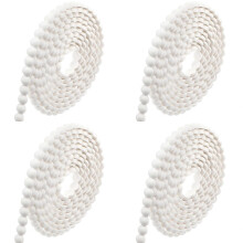 Semi-parelmoerglanzende 3D decoratieve wandstrips, witte PVC-lijsten voor spiegelframes, 4 strips van elk 3 meter.