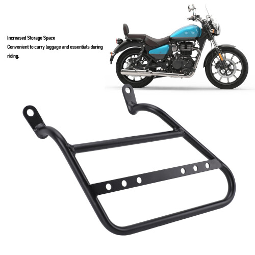 Motorcycle Side Mount Saddlebag Support Bracket 12mm Iron Matte Black 2
