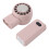 Foldable USB Rechargeable Handheld Fan 4000mAh Pink, 3-Speed 4