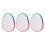 3pcs Egg Shape Hair Brush Set, Gradient Red/Blue, Detangling, ABS 1