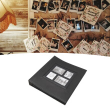 600 Taschen 6-Zoll PU-Leder Fotoalbum Schwarz - Easy Clean Collection