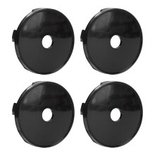 4PCS 60mm Black Wheel Center Hub Caps, Impact Resistant, Universal Fit