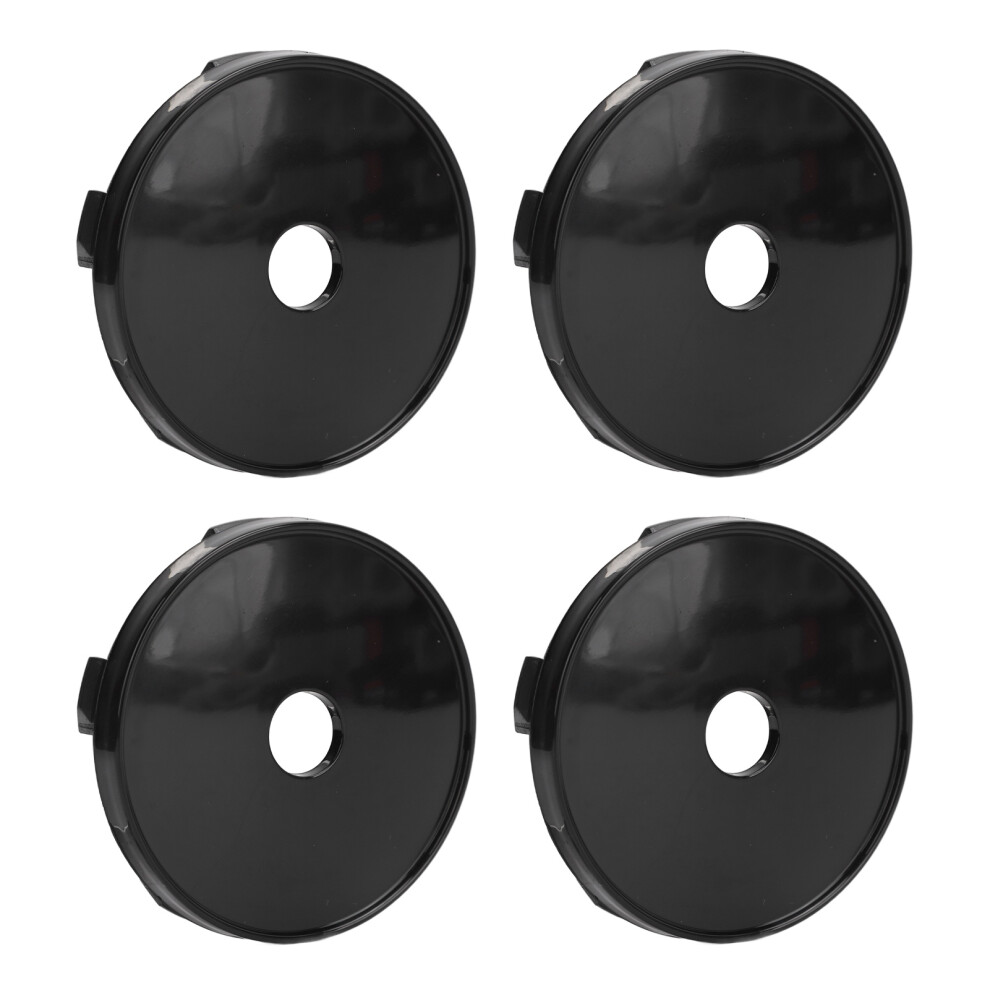 4Pcs 60Mm Abs Wheel Center Hub Cap For Cars, Impact Resistant Black 8351388487283