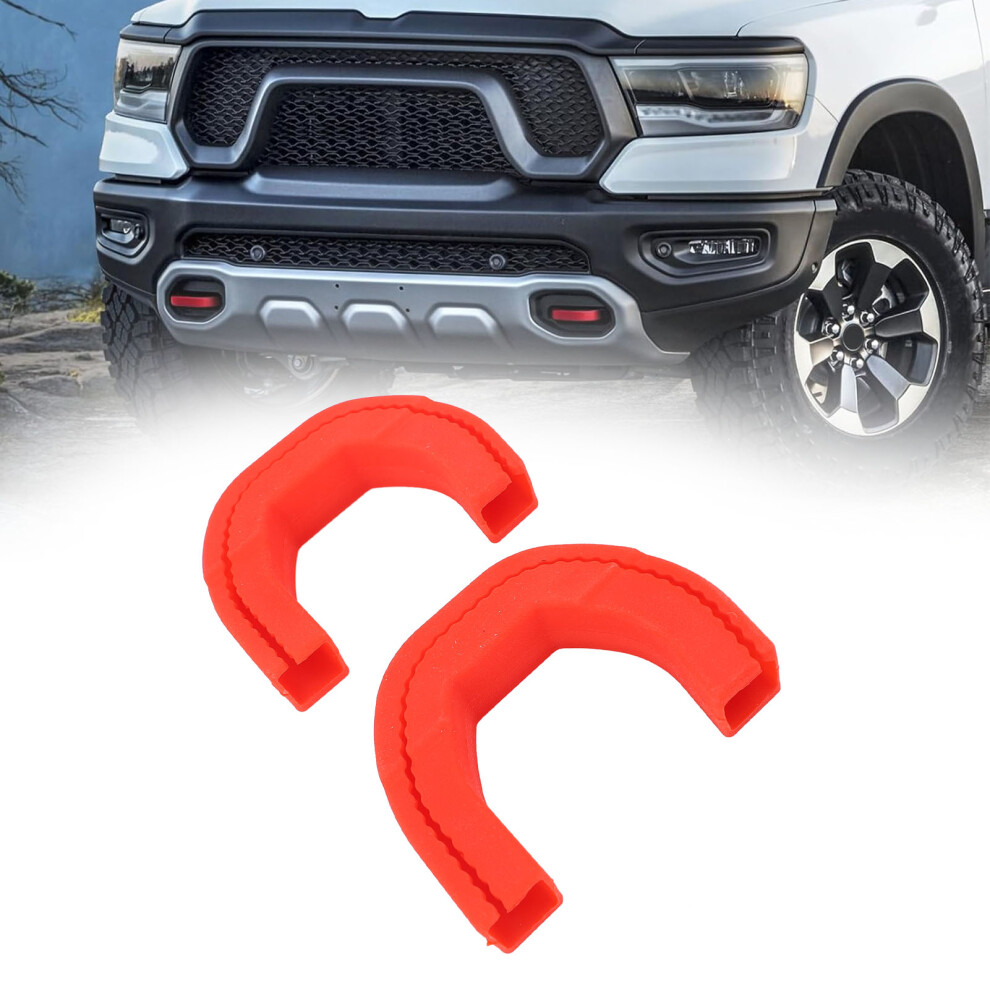 2Pcs Silicone Tow Hook Covers For Ram 1500 2019-2025 Front Bumper Protectors 3181388487694
