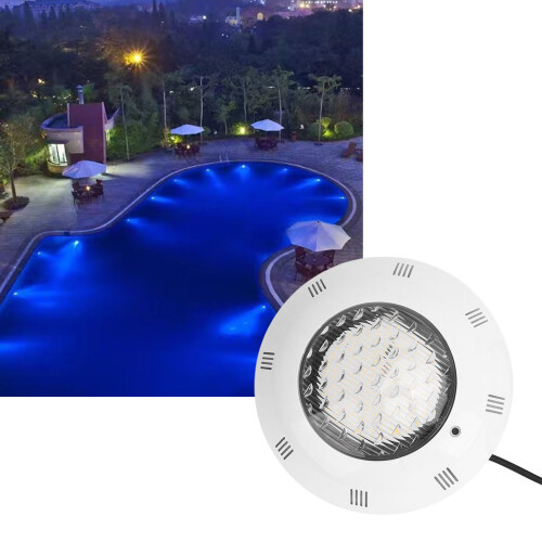 White Submersible Pool LED Light 12V IP68 Waterproof Wall Mount 9W