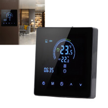 16A WLAN-Digital-Thermostat, LCD-Display, 90V‑240V, 86x86mm, schwarz