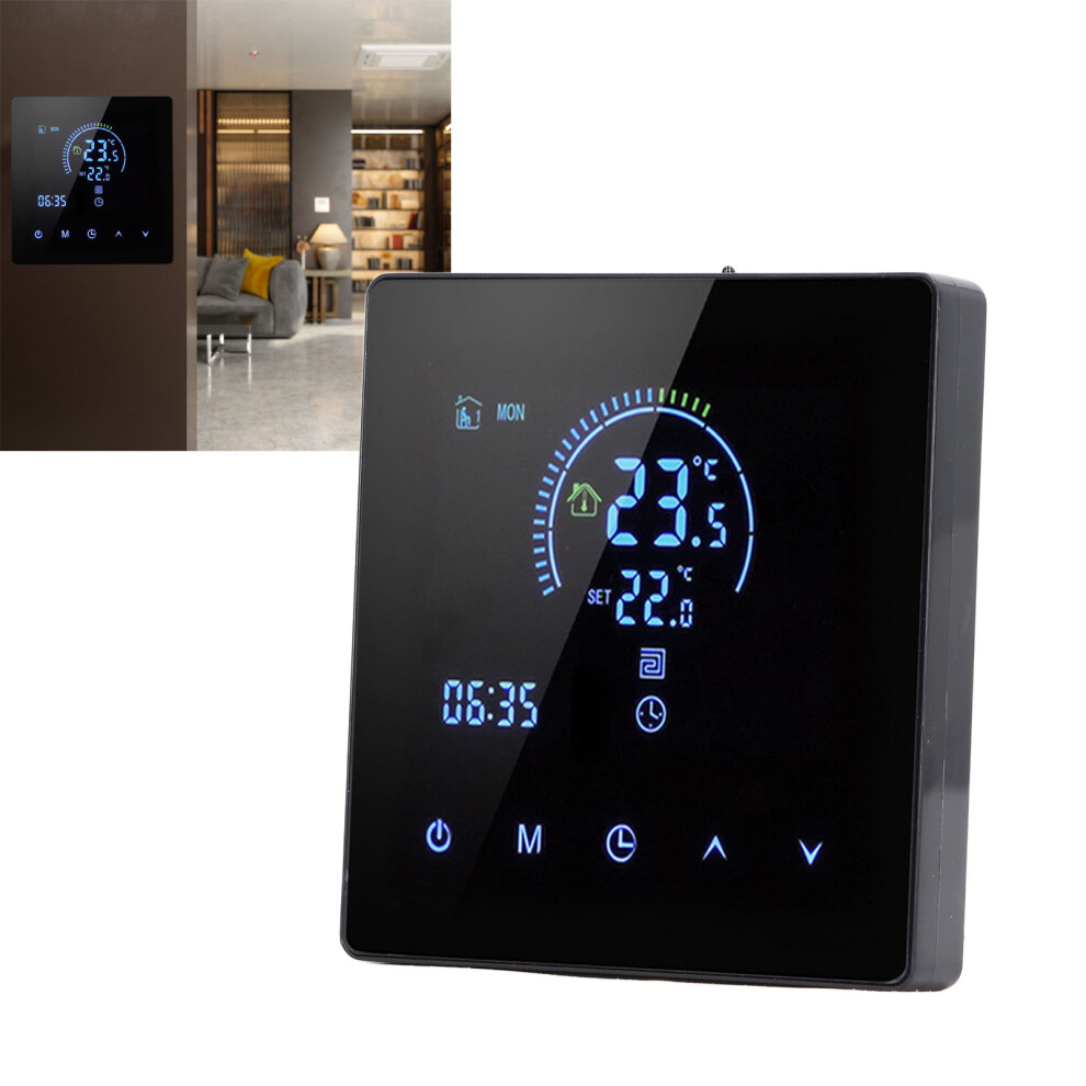 16A Lcd Wifi Digital Thermostat, 90-240V, Black, 41X86x86mm 4111388490249