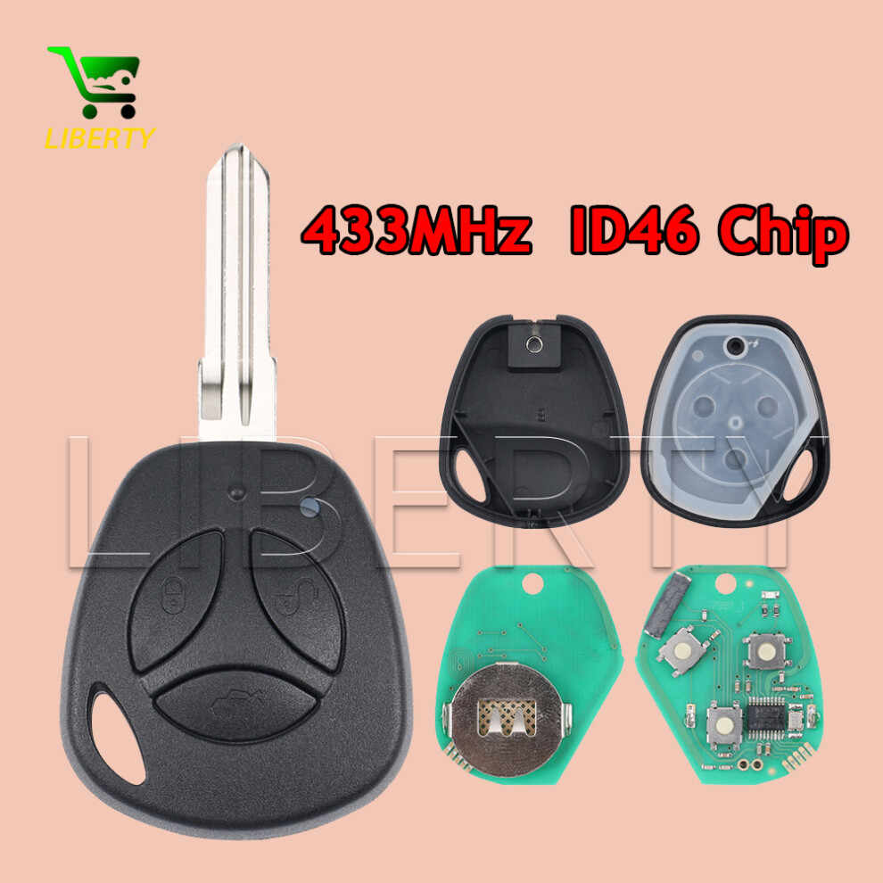 3 Buttons Remote Car Key Fob 433Mhz Id46 Chip Replacement For Lada Granta Priora Vesta X-Ray Xray Sedan Sport Kalina 6935161690217