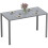 Homcom HOMCOM Modern Rectangular 4 Seater Dining Table with Tempered Glass Top 2
