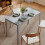 Homcom HOMCOM Modern Rectangular 4 Seater Dining Table with Tempered Glass Top 6