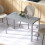 Homcom HOMCOM Modern Rectangular 4 Seater Dining Table with Tempered Glass Top 8