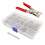 200 Sets Prong Ring Snap Button Kit with Pliers, Rust-Resistant Iron Fasteners 16