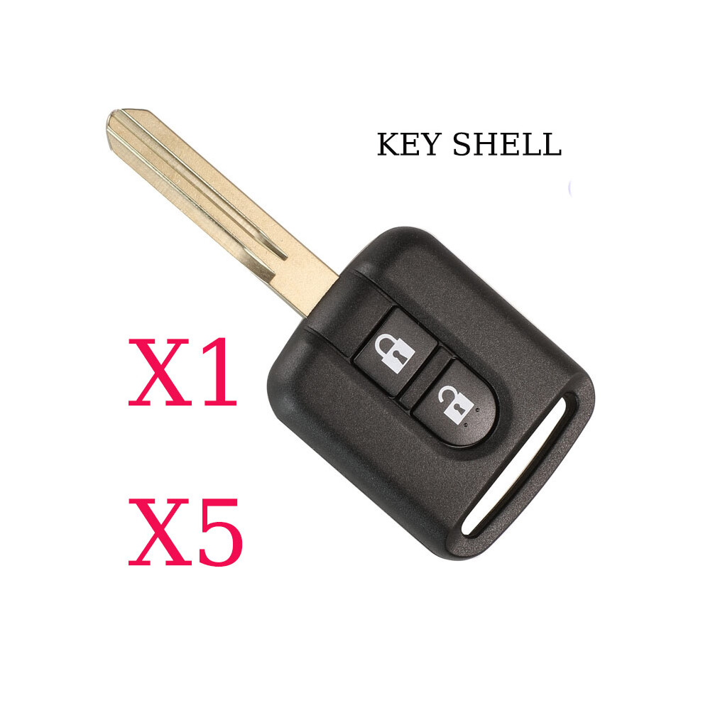 X1 X5 Remote Car Key Shell For Nissan Qashqai Navara Micra Nv200 Patrol Y61 2002-2016 2Buttons Fob Case Cover 6935161688344